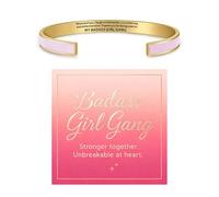 72ore My Badass Tribe Cuff Bracelet for Women, Bold Statement Bangle, Fearless Sisterhood Gift, Adjustable Open Bangle, L, Stainless Steel, no gemstone