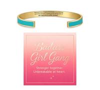 72ore My Badass Tribe Cuff Bracelet for Women, Bold Statement Bangle, Fearless Sisterhood Gift, Adjustable Open Bangle, L, Stainless Steel, no gemstone