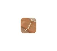72ore Pearl Bracelets for Women Gold Bracelets for Women Pulseras Para Mujer Bridal Wedding Bracelet Pearl Jewelry Gifts, L, no gemstone