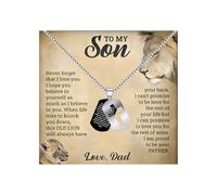 72ore To My Son Necklace From Dad Gifts From Mom Cross Necklace for Men Bible Verse Pendant With Chain Jewelry Birthday Gifts for Son Adult, No Gemstone
