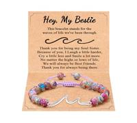 72ore Wave Bracelet Wave Bracelet for Women Friendship Bracelets Friend Gifts for Women to Our Friendship Time Together Bracelets Gifts for Her, Metal, no gemstone