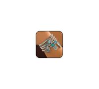 72ore Western Turquoise Bracelet for Women Boho Jewelry Beaded Bracelet Stack Western Inspired Clothes Concho Country Concert Cowboy Chic Oufits, Alloy, no gemstone
