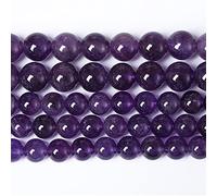 72PCS 10mm Natural Amethyst 5A Purple Crystal Quartz Beads Gemstones Round Stone Beads for Jewelry Making DIY Bracelet Necklace 2 Strand 32"