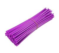72PCS 24cm Universal Dirt Bike Spoke Covers Motorcycle Wheel Rim Spoke Wrap Kit Skins Protector Cover For Motocross Bicycle Bike(Purple)