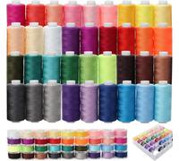 72Pcs 36 Colors Bobbins Sewing Thread Kits, 400 Yards per Polyester Thread Spools with Case for Hand Machine Sewing, Travel, DIY and Home