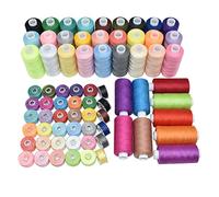 72Pcs 36 Colors Sewing Thread Set with Matching Prewound Bobbin Threads and Case, 550 Yards per Polyester Thread, Popular Colors for Hand & Machine Sewing