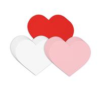 72pcs 6x5.2 Inch Heart Paper Cutouts Card, 3 Colors Large Shaped Cut Outs Double-Sided Love Cardstock Valentine's Day Crafts for Bulletin Board Decoration