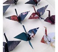 72Pcs Big Size 5.59" Permade Origami Paper Cranes Fold Origami Cranes Handmade DIY Bird Garlands for Wedding Party Birthday Baby Shower Bird Streamer Decorations
