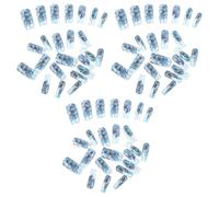 72pcs Blue Ballerina Press on Nails Full Cover Resin Tips