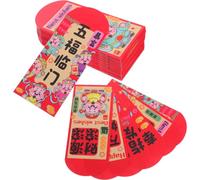 72pcs Chinese New Year Red Envelopes Paper Packets for Lucky Money | Traditional Horse Motifs, Vibrant Colours and Intricate Patterns, Secure Cash Holder for Temple Fairs and Corporate Events