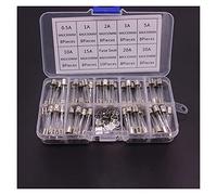 72pcs Fast-Blow Glass Tube Fuses M6x30mm 250V 0.5A 1A 2A 3A 5A 10A 15A 20A 30A Quick Blow Glass Tube Fuse Assorted Kit Protected circuits