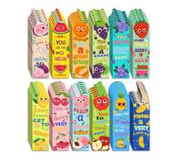 72pcs Fruit Scented Bookmarks for Kids, 12 Scratch & Sniff Designs with Sweet Fragrance, Fun Reading Encouragement Gifts for Children, Students & Book Lovers