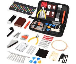 72PCS Guitar Tool Kit Repair Maintenance Accessories Guitar Parts Set with Carry Bag Guitar Care For Electric Acoustic Guitar Ukulele Bass Banjo