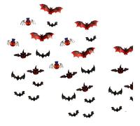 72pcs Halloween Decorations Pumpkin Bats,Black PVC Pumpkin Bats 3D Wall Sticker DIY 5 Size Bats Halloween Party,Halloween Scary Bats for Home Window Room Scary Bats Halloween Sticker Party Supplies