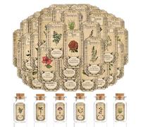 72Pcs Herb Stickers Lables for Jars Vintage Spice Apothecary Herb Spice Labels Stickers Spices Sticker Label for Bottles Tags Jars(herb72)