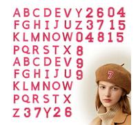 72pcs Iron-On Letters and Numbers Patches, Embroidered Alphabet A-Z & 0-9 Applique Patches for Clothing, Jeans, Backpacks, DIY Creation, Customizing Clothes, Iron-On & Sew-On Patches, Pink