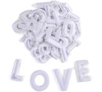 72Pcs Iron On Letters and numbersIron On Letter Patches A-Z,Numbers 0-9 Iron on Numbers Alphabet Sticker for Fabric Clothin Shirts Baseball Football Jeans Hat DIY Accessories