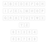 72pcs Letter and Number Stencils 1 Inch Letter Stencils Alphabet Spray Paint Stencil Reusable Plastic Number Stencil for Painting on Wood Wall Fabric Rock Calligraphy DIY Craft