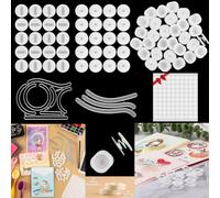 72PCS Mini Action Wobbles and Rotating Sliding for Card Making,Self-Adhesive Springs,Small Wobblers Movers for for Card Making,Gliders for Slider Cards DIY Scrapbooking Arts Projects Embellishments