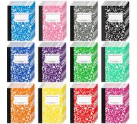 72Pcs Mini Composition Notebooks Bulk, A6 Small Pocket Notebook College Ruled Marble Journal for Students Office School Supplies, 12 Color, 60 Sheets