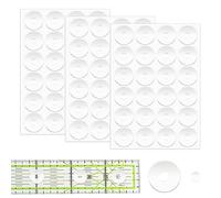 72Pcs Non-slip Silicone Grips for Quilt Templates, Quilting Rulers, Sewing Rulers - Adhesive Backing Rings