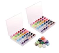 72Pcs Sewing Machine Bobbins Thread, Sewing Thread Kit with Storage Case, 36 Color Pre-Wound Bobbins Set Embroidery Accessories for Brother/Elna/Babylock/Janome/Singer Machines