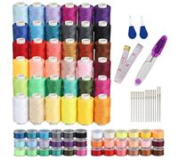 72Pcs Sewing Thread Kits, 36 Colors Sewing Machine Thread, Prewound Bobbins with Case for Brother Singer Janome Overlock Sewing Machine, Home & Travel DIY