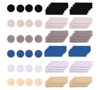 72Pcs Shoe Heel Repair Patches,Self-Adhesive Shoe Patches for Holes and Wear,Boot Heel Repair Kit Rectangular and Round Shapes Patch for Sneakers,Leather Shoes, High Heels and Bags