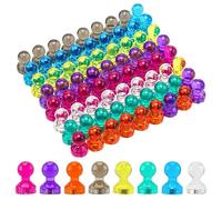 72PCS Small Fridge Magnets for Whiteboard, Magnets Strong Magnetic Push Pins Magnets, Colorful Acrylic Magnet for Refrigerator, Kitchen, Office, Classroom, Noticeboard