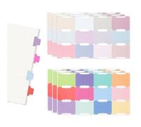 72Pcs Sticky Index Tabs Writable Book Tabs, Sticky Notes Tabs, Page Markers for Annotation, 24Colours Double-Sided Post It Tabs, Blank Planner Stickers for Labeling Classification