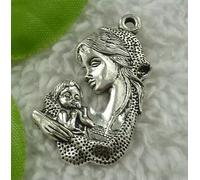 72pcs tibet silver Mother and child pendant 37X21mm B2404