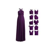 72styles Infinity Dress with Bandeau, Convertible Bridesmaid Dress, Long, Plus Size, Multi-Way Dress, Twist Wrap Dress, Dark Purple, One Size Plus