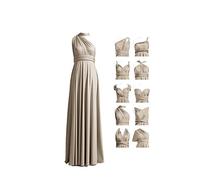 72styles Infinity Dress with Bandeau, Convertible Bridesmaid Dress, Long, Plus Size, Multi-Way Dress, Twist Wrap Dress, Taupe, Plus Size