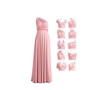 72STYLES Womens Infinity Dress with Bandeau, Convertible, Bridesmaid, Long, Plus Size, Multi-Way, Twist Wrap (Long Plus Size, Dusty Rose)