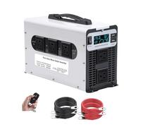 72V to 110V, 3000W Pure Sine Wave Inverter DC 12V-72V to 120V 240V AC Converter, High Efficiency Inverter with 5 AC Outlets and Remote Control for Home, RV, Truck, Off-Grid,60V to 220V 60Hz