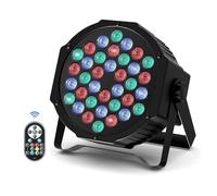 72W 36 Par Light RGB LED Stage Light with Wireless Controller Strobe Flash Effect Party Light via DMX512 Sound Automatic Disco Light for DJ Bar Birthday Wedding Halloween Christmas