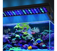 72W LED Saltwater Aquarium Light, Marine Led Reef Light for Corals with White, Blue, Cyan, UV Violet LEDs Dimmer Timer for SPS/LPS/Mixed/FOT Corals and 35-42 Inch Saltwater Fish Tanks