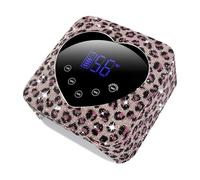 72W Rechargeable UV LED Nail Lamp, Wireless UV Nail Light with Heart Shape Rhinestones Manicure Pedicure Machine Tools for Nails(E)