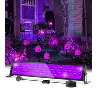 72W UV Lights Bar, NATPOW UV Black Lights for Parties, 400 nm- 405 nm Stage Light, IP66 Waterproof Blacklight Decoration Lighting for Halloween, Fluorescent Party, Disco,Bar, Christmas