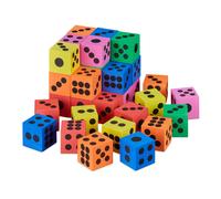 72x Soft Dice Foam Dice Colourful Lightweight Children’s Dice Game