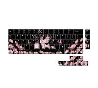 73-Key PBT Dye-Sublimation Keycap Set, Black Cherry Reze Chainsaw Man Theme for 60/65/68 Keyboard & Anne Pro 2 GK61