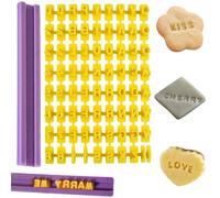 73 Pcs Alphabet Number Cookie Press Stamps, Letter Stamps for Clay Fondant Biscuit DIY Alphabet Number Mould for Cookie/Cake Embosser Mould for Cake Decorating