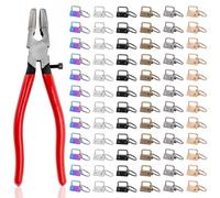 73-Piece Key Fob Hardware Set with Split Rings and Pliers, 1 Inch