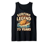 73 Surfing Legend Since 73 Years Funny 73rd Birthday Surfer Tank Top