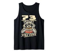 73 Too Many Candles Still Cool Funny 73rd Birthday Raccoon Tank Top