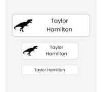 73 x Mixed Size Personalised Stick On Waterproof Washable Name Labels Great for Clothes, Toiletries School Uniform, Water Bottles - Dinosaur Icon (SFP)