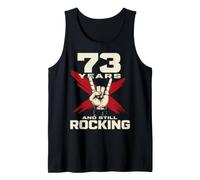 73 Years and Still Rocking 73rd Birthday Funny Rocker Tank Top