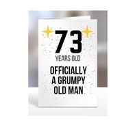 73 Years Old, Officially a Grumpy Old Man Card, Funny, Joke, Gift, 73rd Happy Birthday, Presents for, Dad, Daddy, Grandad, Husband, Uncle, Him, Male, A5-164_45