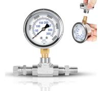 730-397 Spraying Pressure Gauge Assembly High Pressure Fluid Gauge 1/4" NPT Threads with T Fitting 508239 for Titan Airless Sprayers for Impact 340 400 540 640 740 840 for Elite 3000 3500