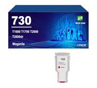 730 Ink Cartridges Replacement For HP730 730 Compatible For HP DesignJet T1600 T1700 T2600 Printers, High Yield Ink For P2V71A P2V73A P2V68A P2V69A P2V70A P2V72A,Magenta-1 pack